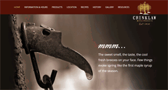 Desktop Screenshot of crinklawmaplesyrup.com